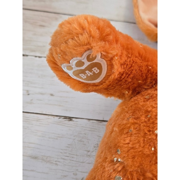Build a Bear Pumpkin Spice Sparkle Pawlette Bunny Rabbit Plush Stuffed Animal - Picture 3 of 5